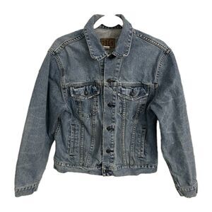 GAP 1969 Denim Jacket Womens Small Blue Trucker Style 90s Y2K Vintage Cotton VTG